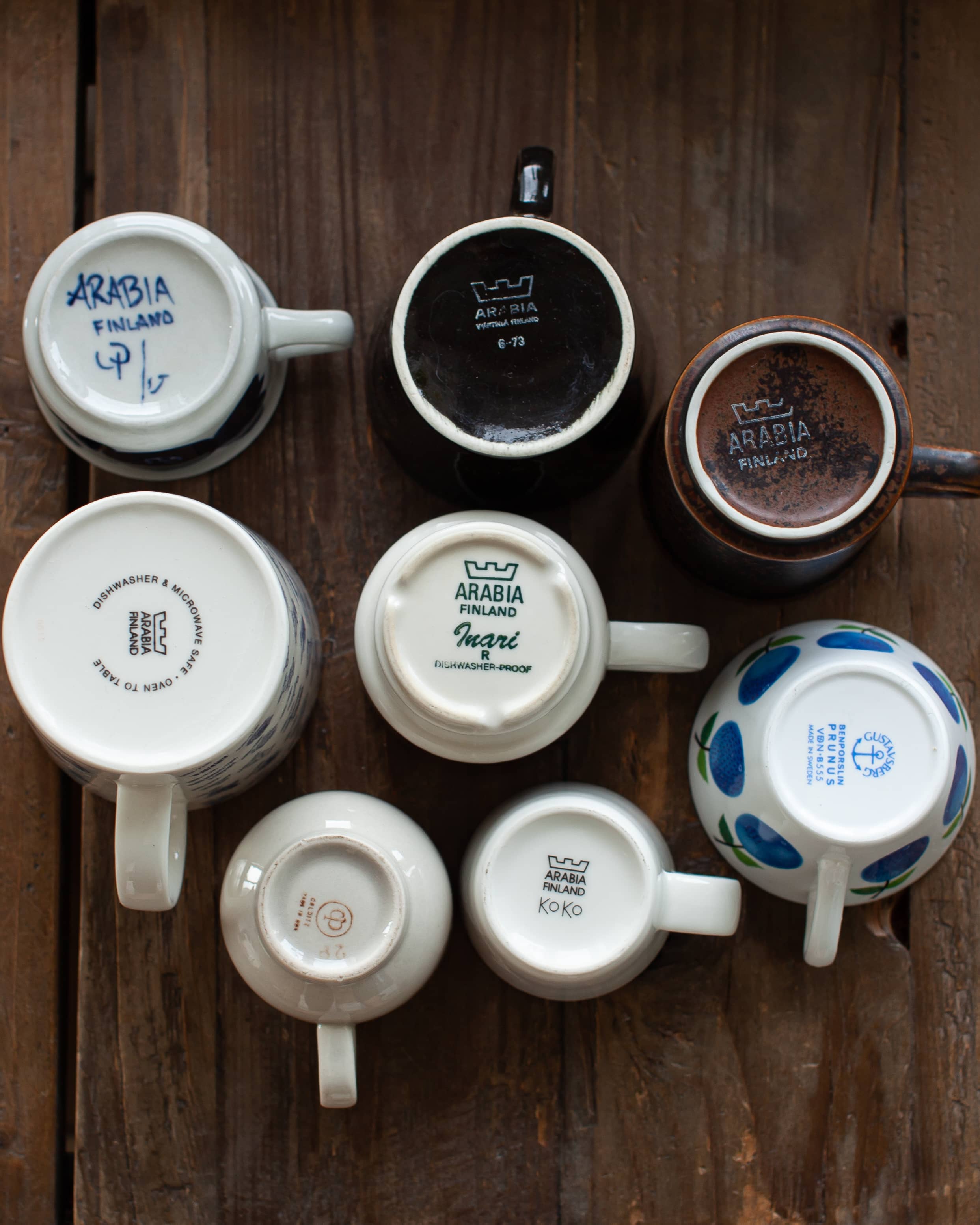 北欧の名窯から紐解く、コーヒーカップのバックスタンプ
